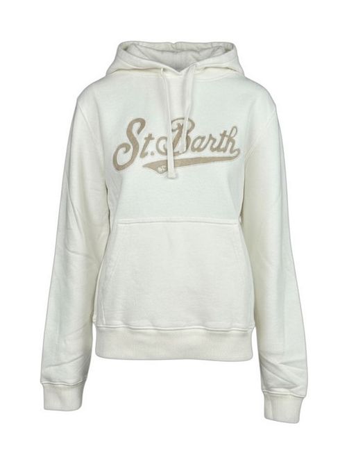 felpa donna bianco con cappuccio MC2 Saint Barth | VIRGINIA SBARTH1011 EMB